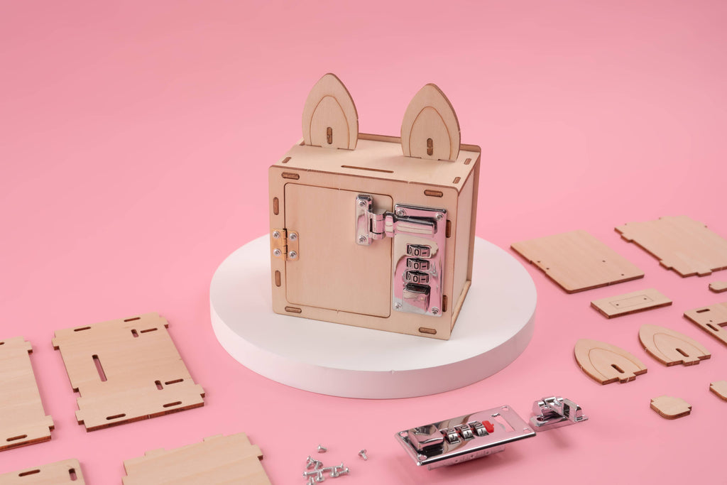 Combination Lock Box and Phone Holder DIY Kit, STEM Toy