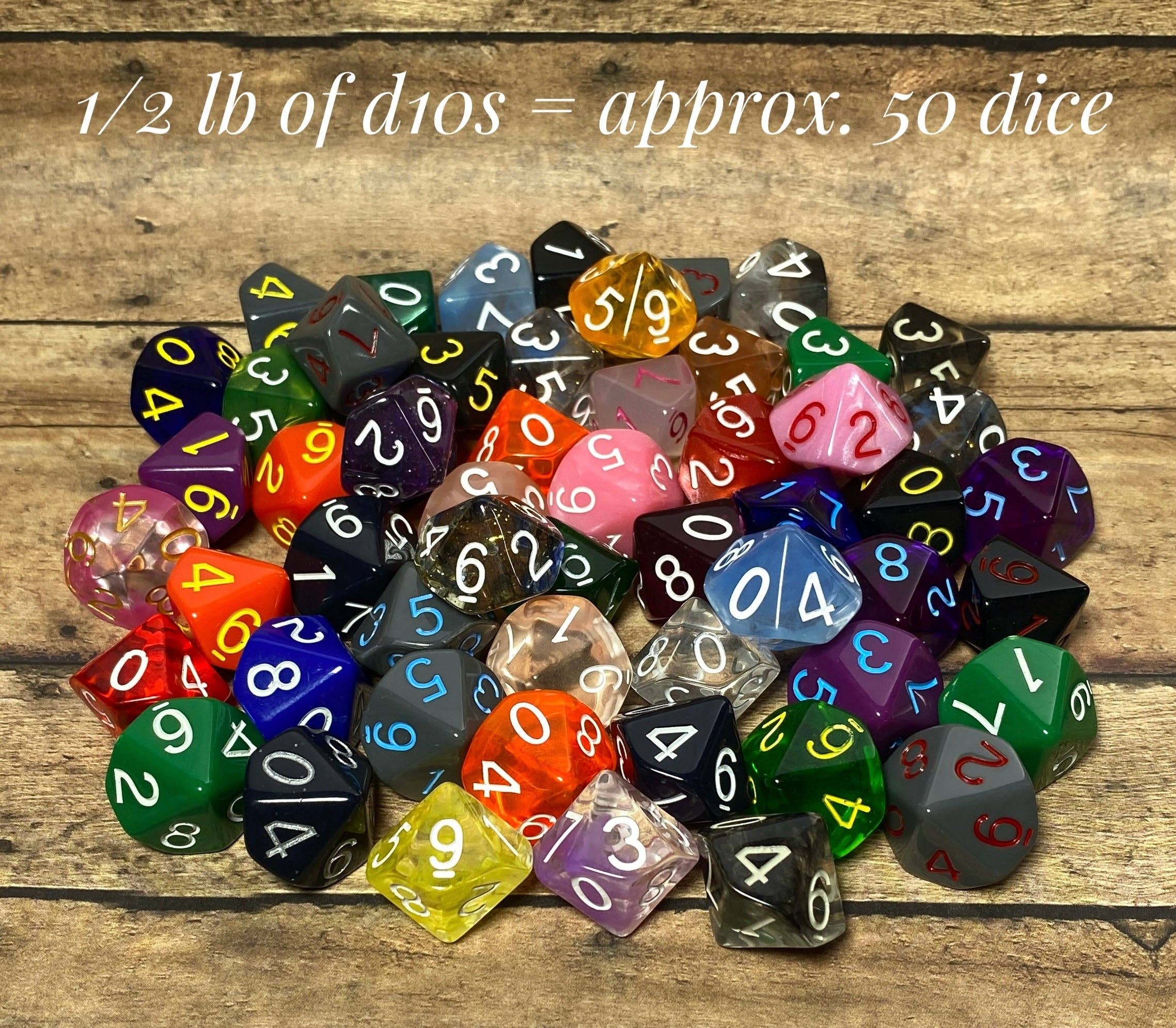 Roll Again Bulk Dice - in assorted colors, shapes, and styles