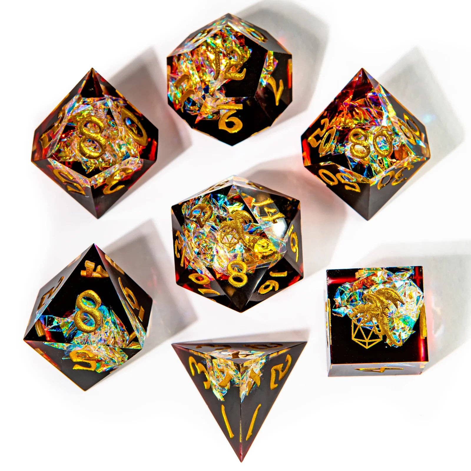 Captured Magic Hand Sanded Sharp Edge Resin - Blood Crystal