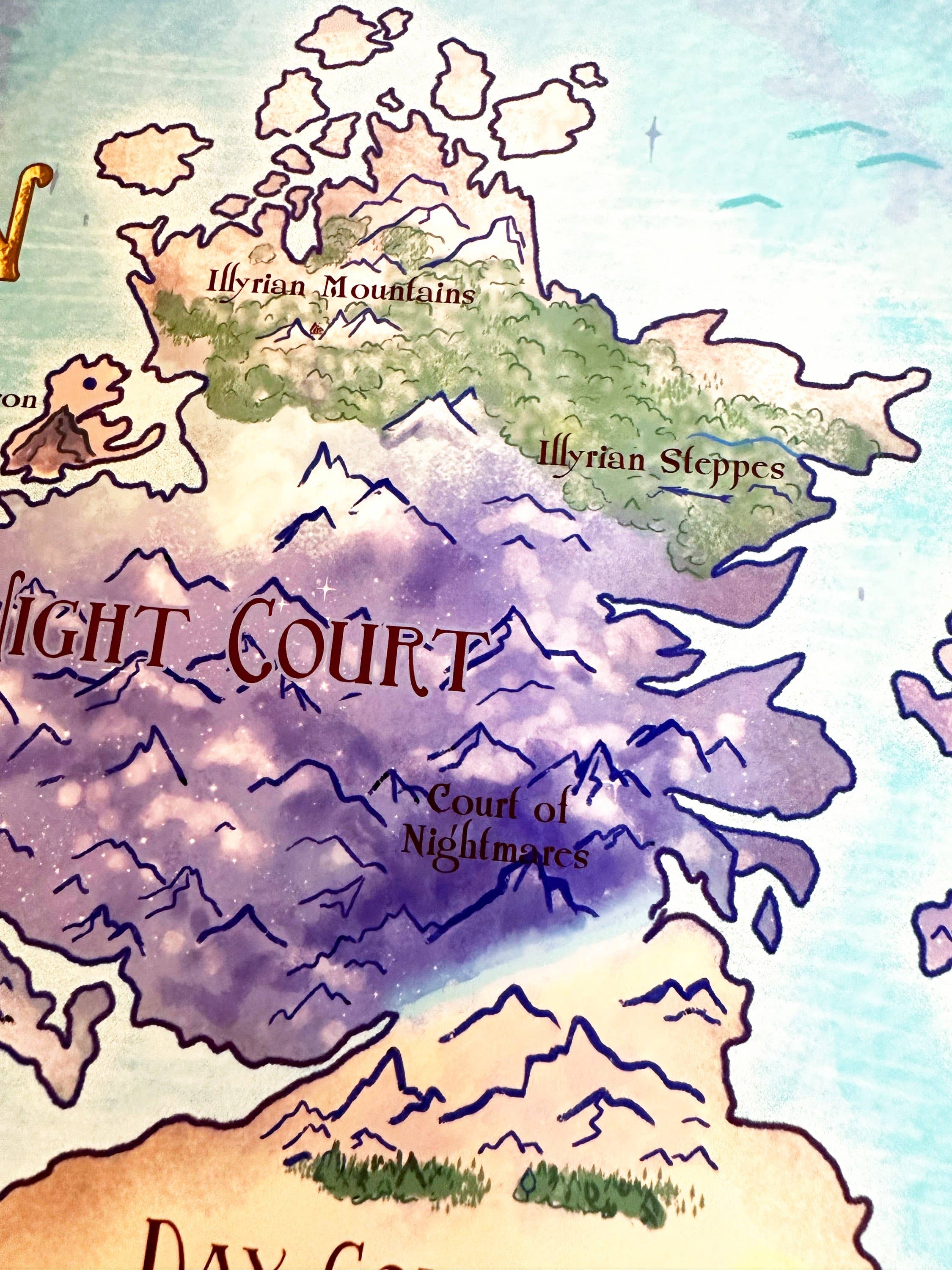 Prythian Map // Fantasy Landscapes // ACOTAR // Book Art