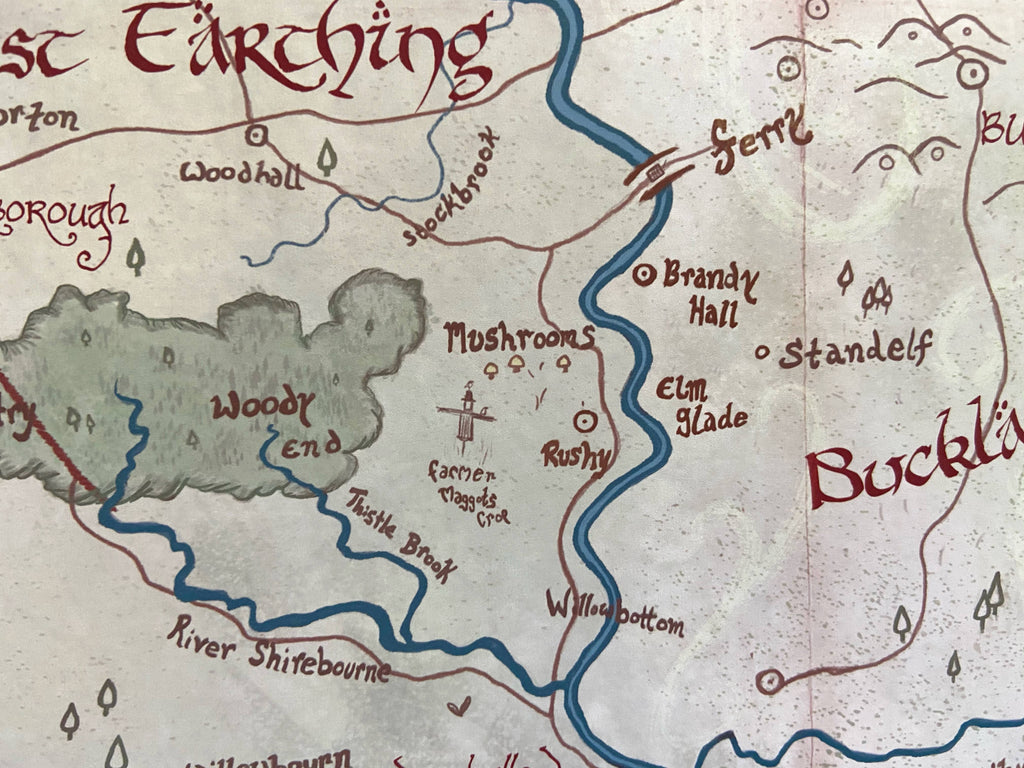 Map of the Shire // 11x17 LOTR Art Print