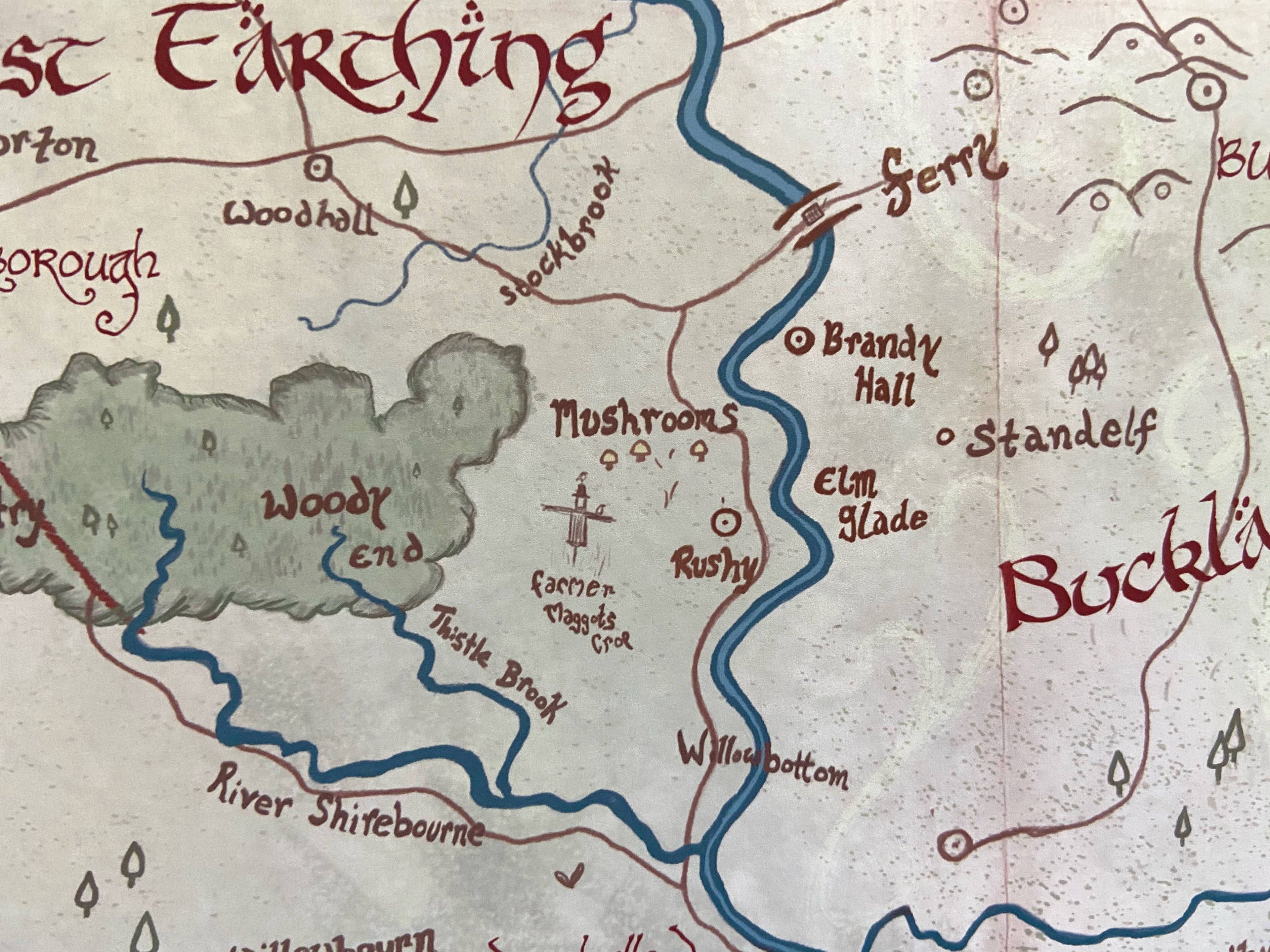 Map of the Shire // 11x17 LOTR Art Print