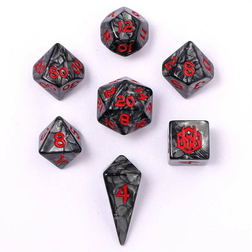Mini Polymer RPG Dice Set - lron Golem