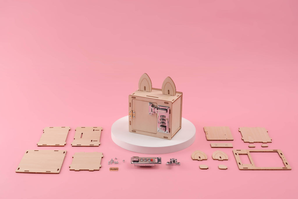 Combination Lock Box and Phone Holder DIY Kit, STEM Toy