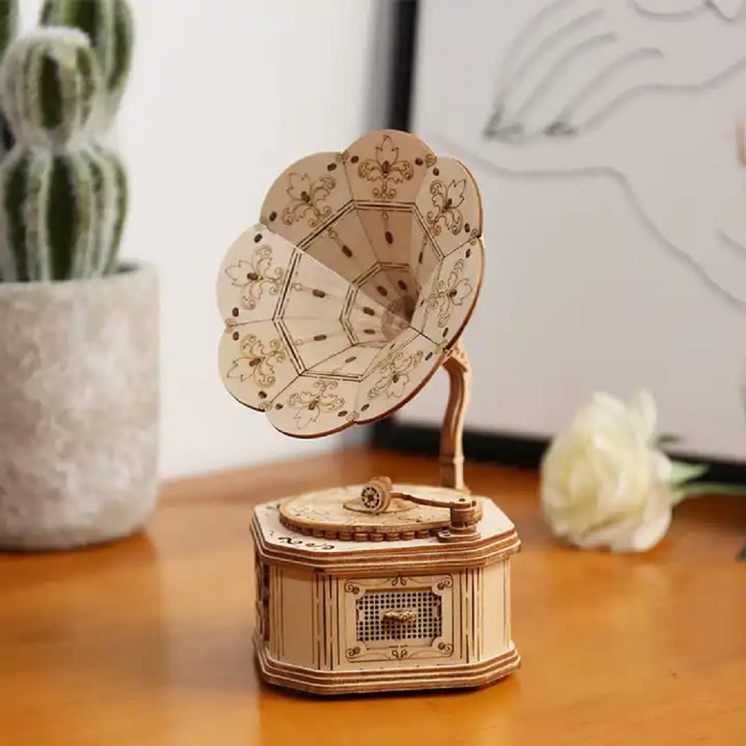 Gramophone Rokr Robotime wooden puzzle
