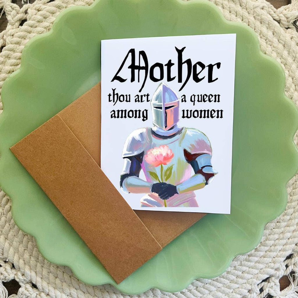 Medieval Knight Queen Renaissance Card for Mom 