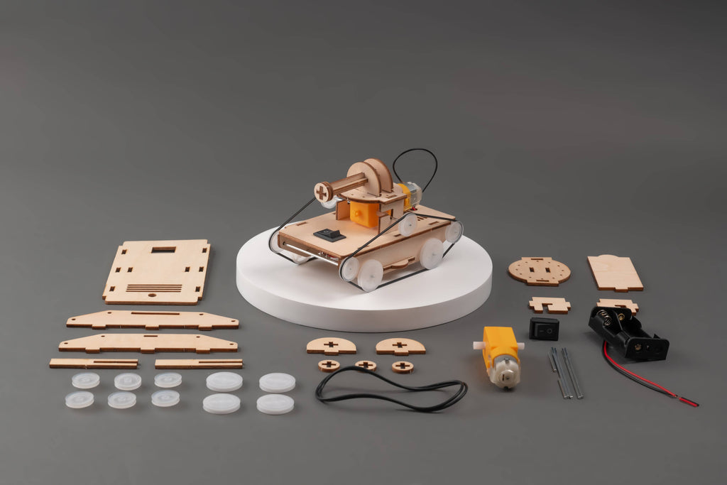 Rubber Bands Tank DIY Kit, Educational STEM Toy for Kids