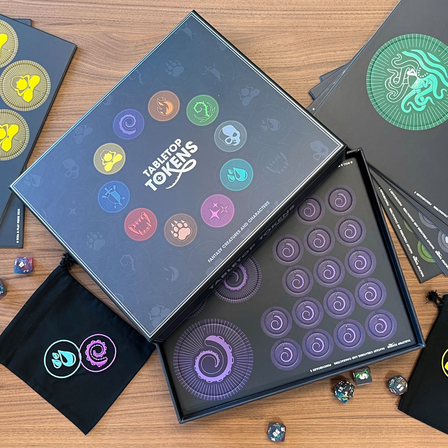 Tabletop Tokens Fantasy Creatures set with various DnD token designs