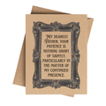 Funny Victorian vintage sarcastic Father’s Day card for Dad