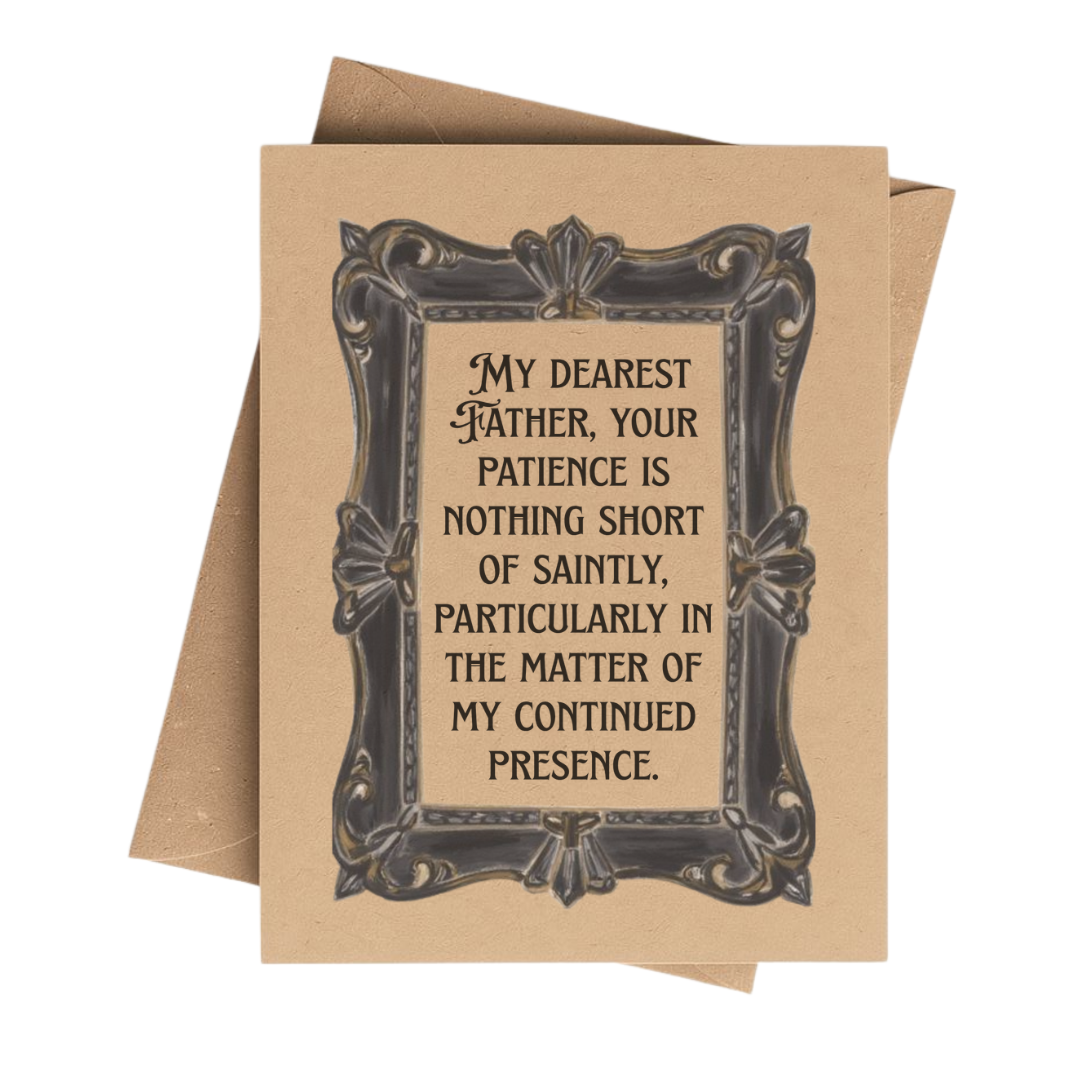 Funny Victorian vintage sarcastic Father’s Day card for Dad