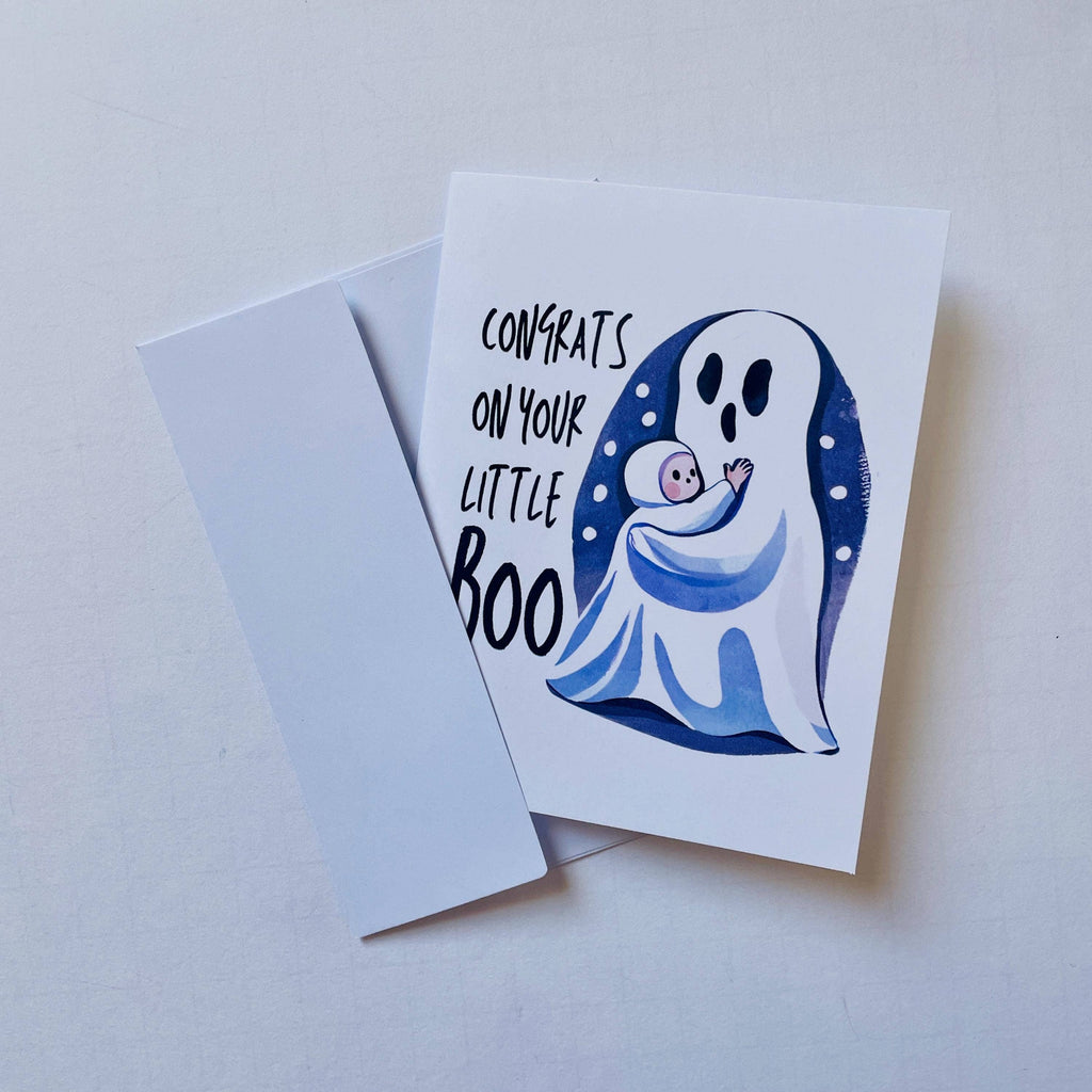 Halloween Baby Shower Congrats Card For New Baby