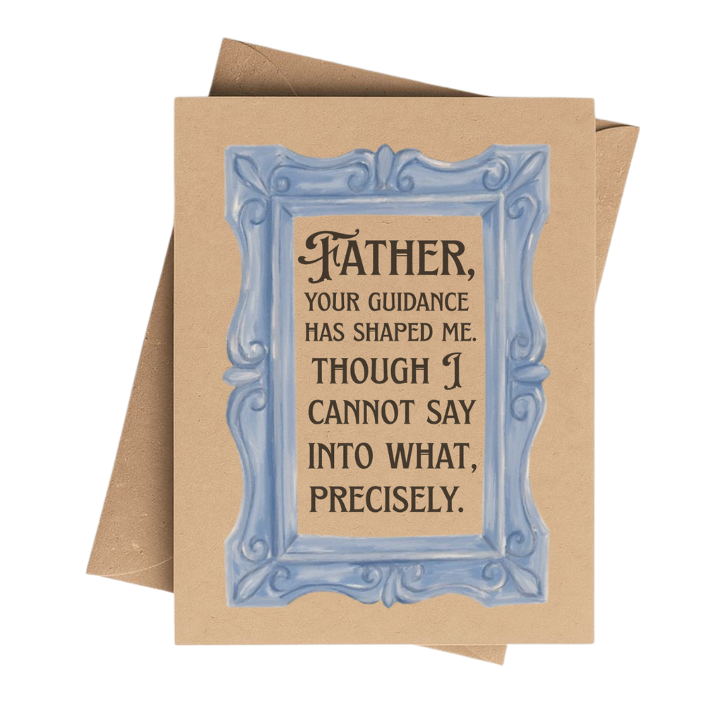 Funny vintage framed sarcastic Father’s Day card for Dad