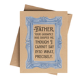 Funny vintage framed sarcastic Father’s Day card for Dad