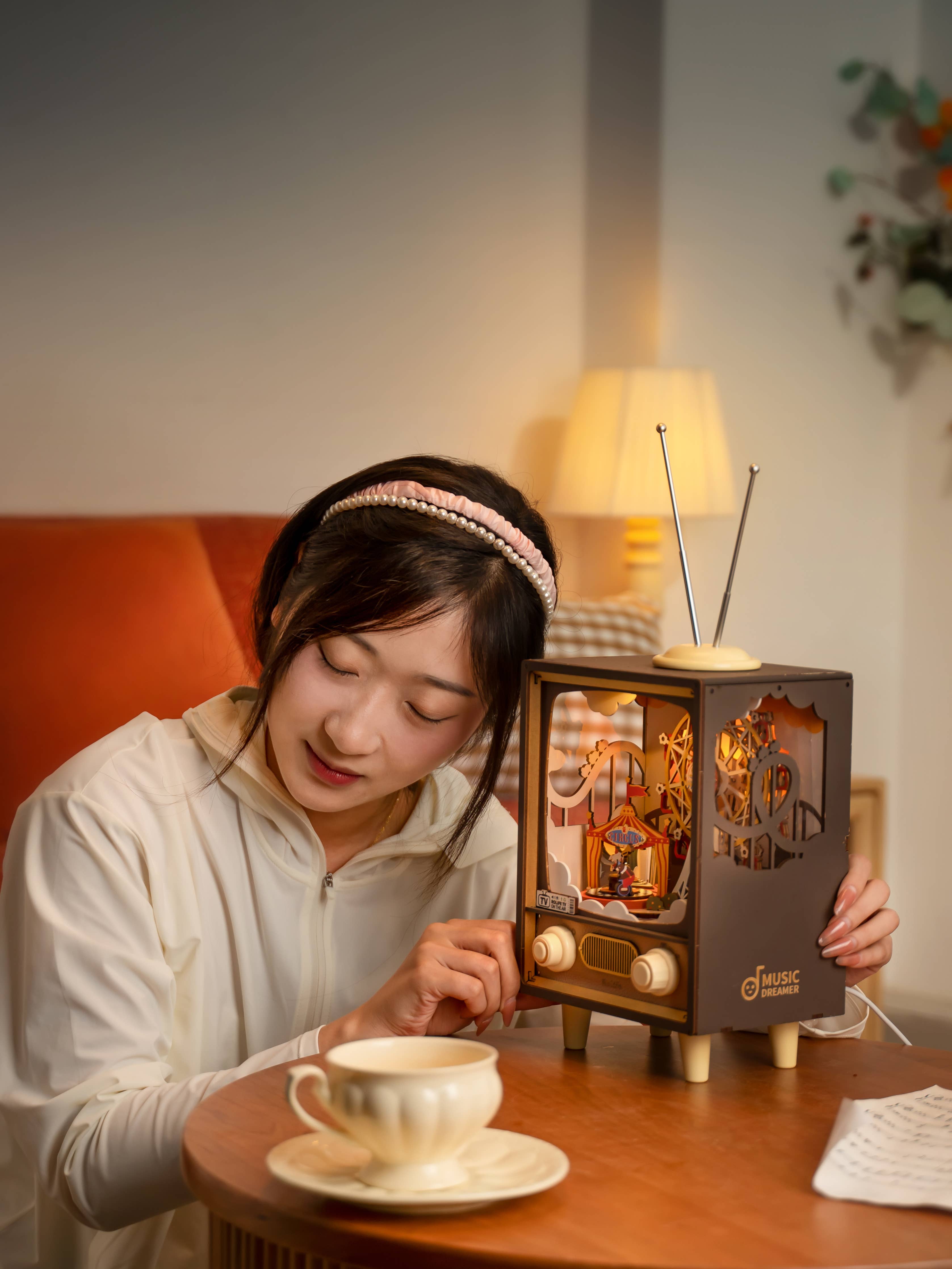 Sunset Carnival Rolife Music Box DIY Wooden Puzzles
