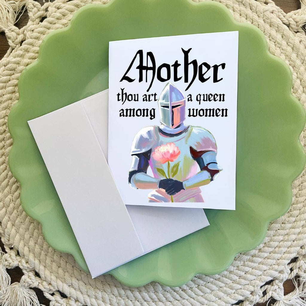 Medieval Knight Queen Renaissance Card for Mom 