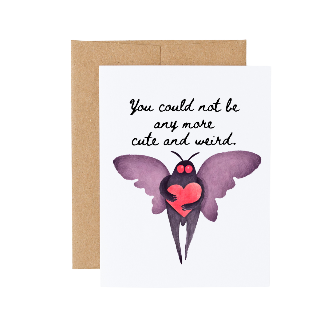 Cute and Weird Moth Fairy Creature Notecard 
