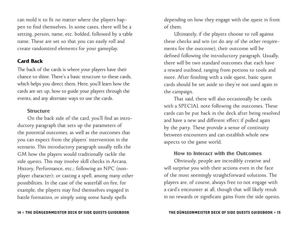 Düngeonmeister Deck of Side Quests by Jef Aldrich