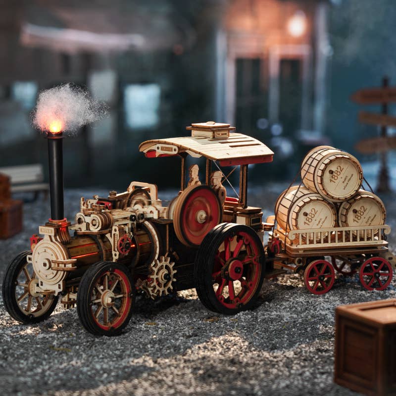 Steam Engine Mechanical Robotime Rokr DIY 3D puzzles