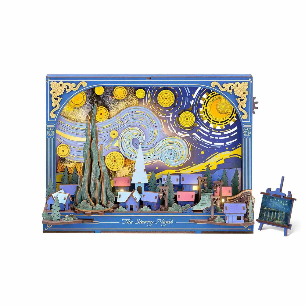 Rowood The Starry Night Wall Art 3D Wooden Puzzle