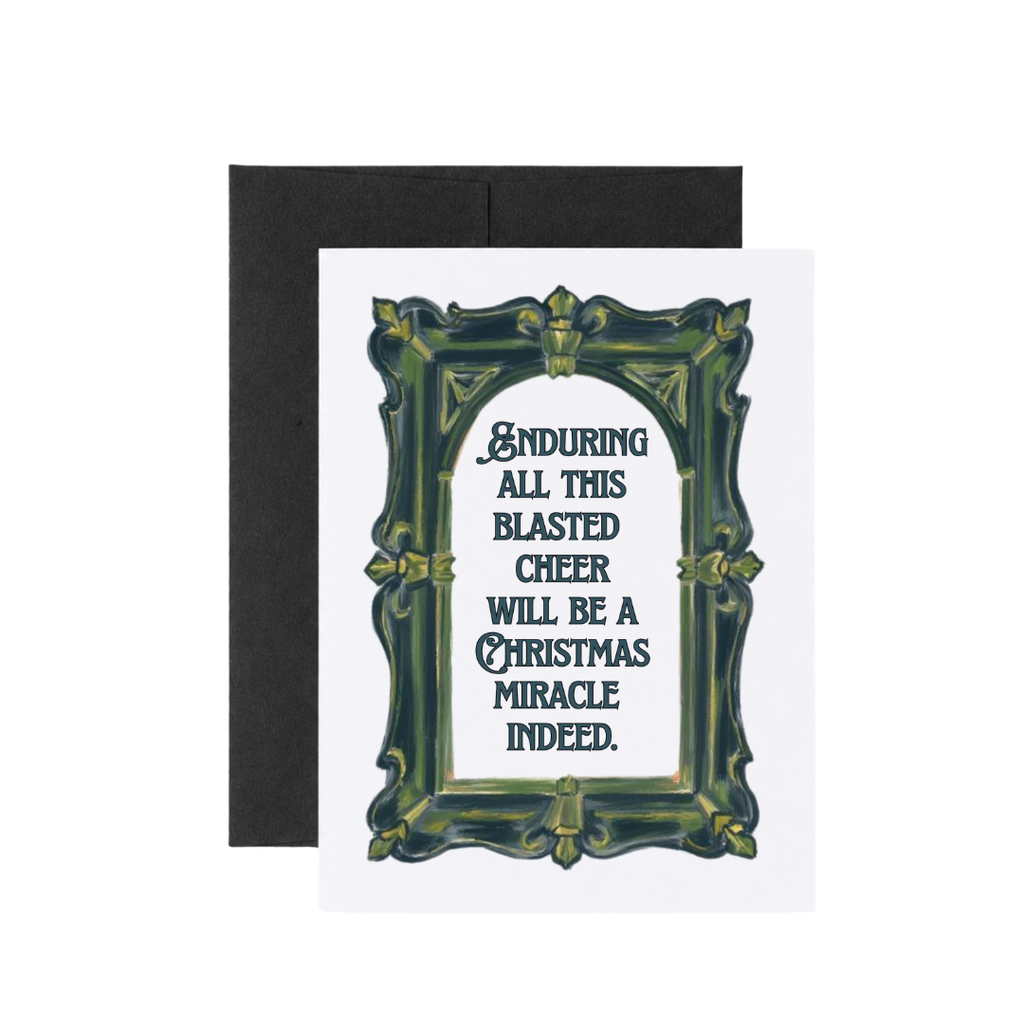 Sarcastic Dark Humor Christmas Miracle Notecard