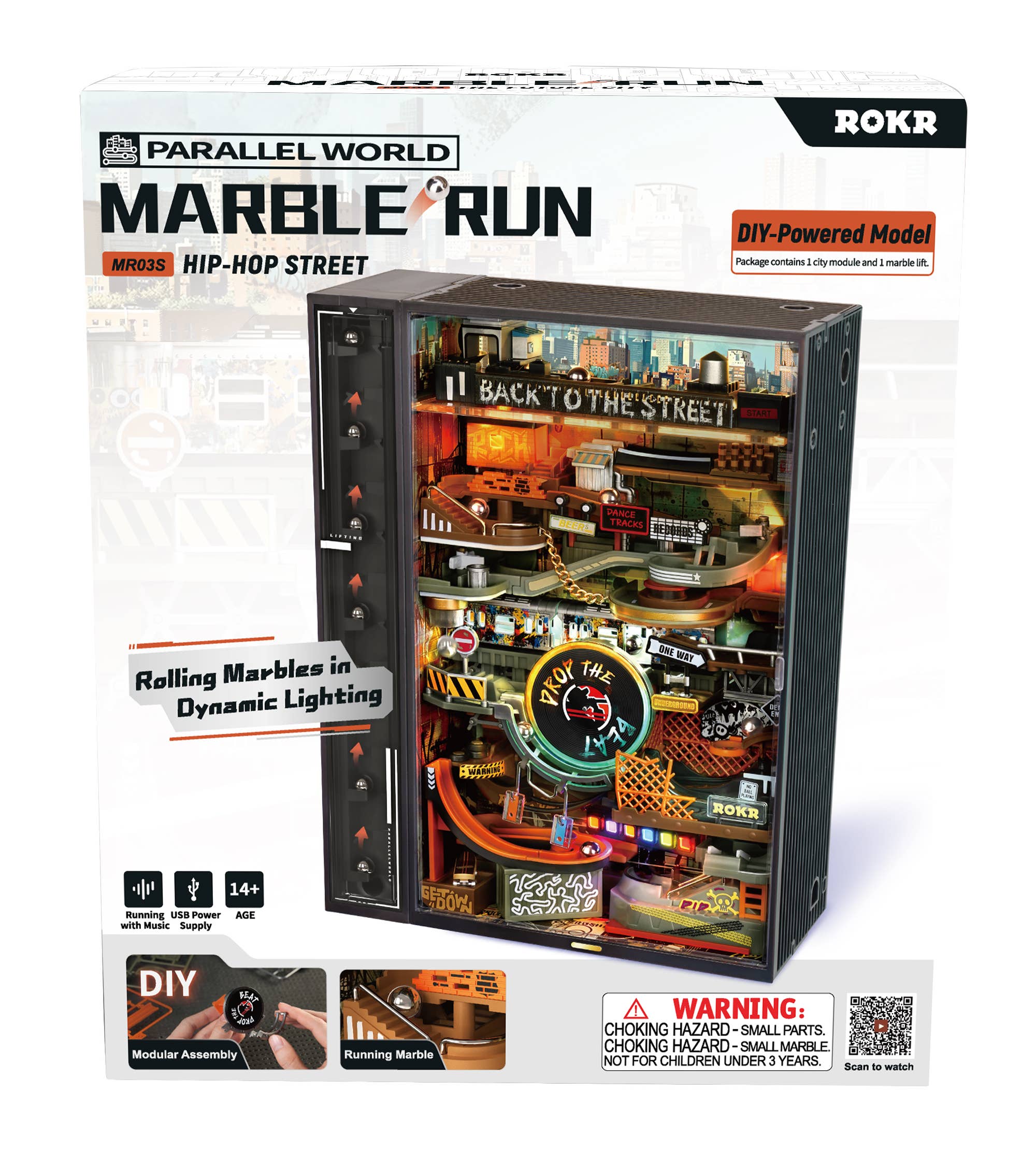 ROKR Hip-Hop Street Marble Run Mechanical 3D Puzzle