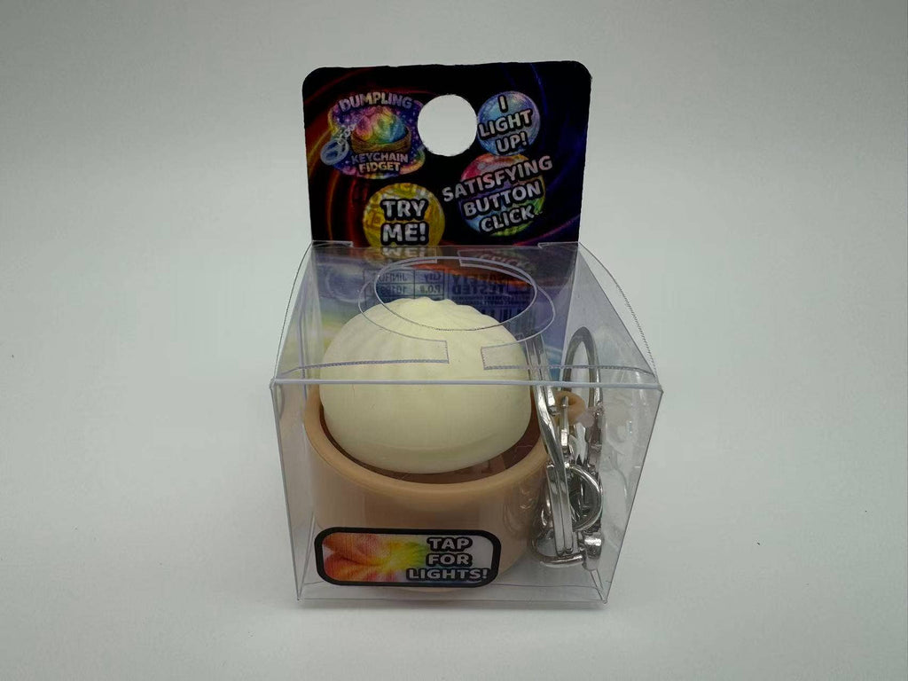 Fun Doh Dumpling Light-Up Click Fidget Keychain - 12/Display