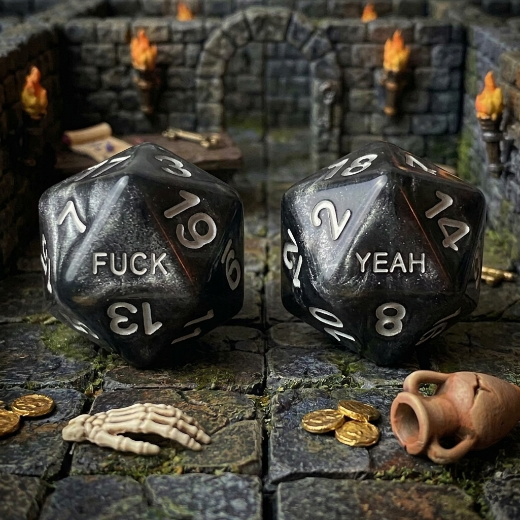 Fuck/Yeah D20 Dice Set