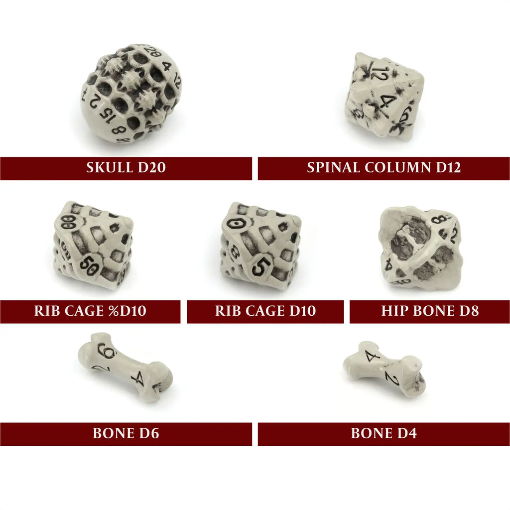 Skull & Bone Full 7 Dice Set
