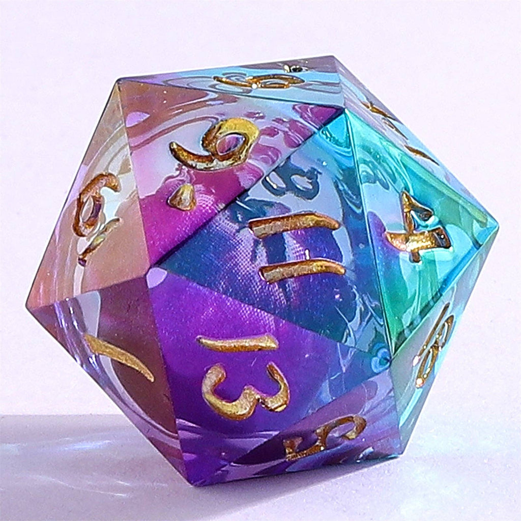 Always Liquid Core Watching Sharp Edge Resin Dice - Oil Eye