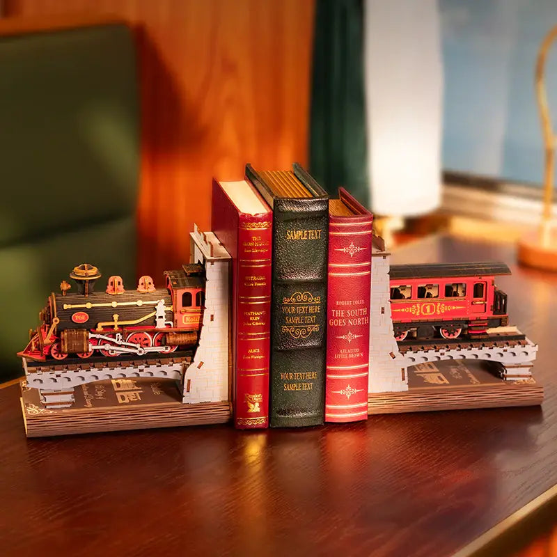 Century Train Rolife DIY Booknook Puzzles DIY Wooden
