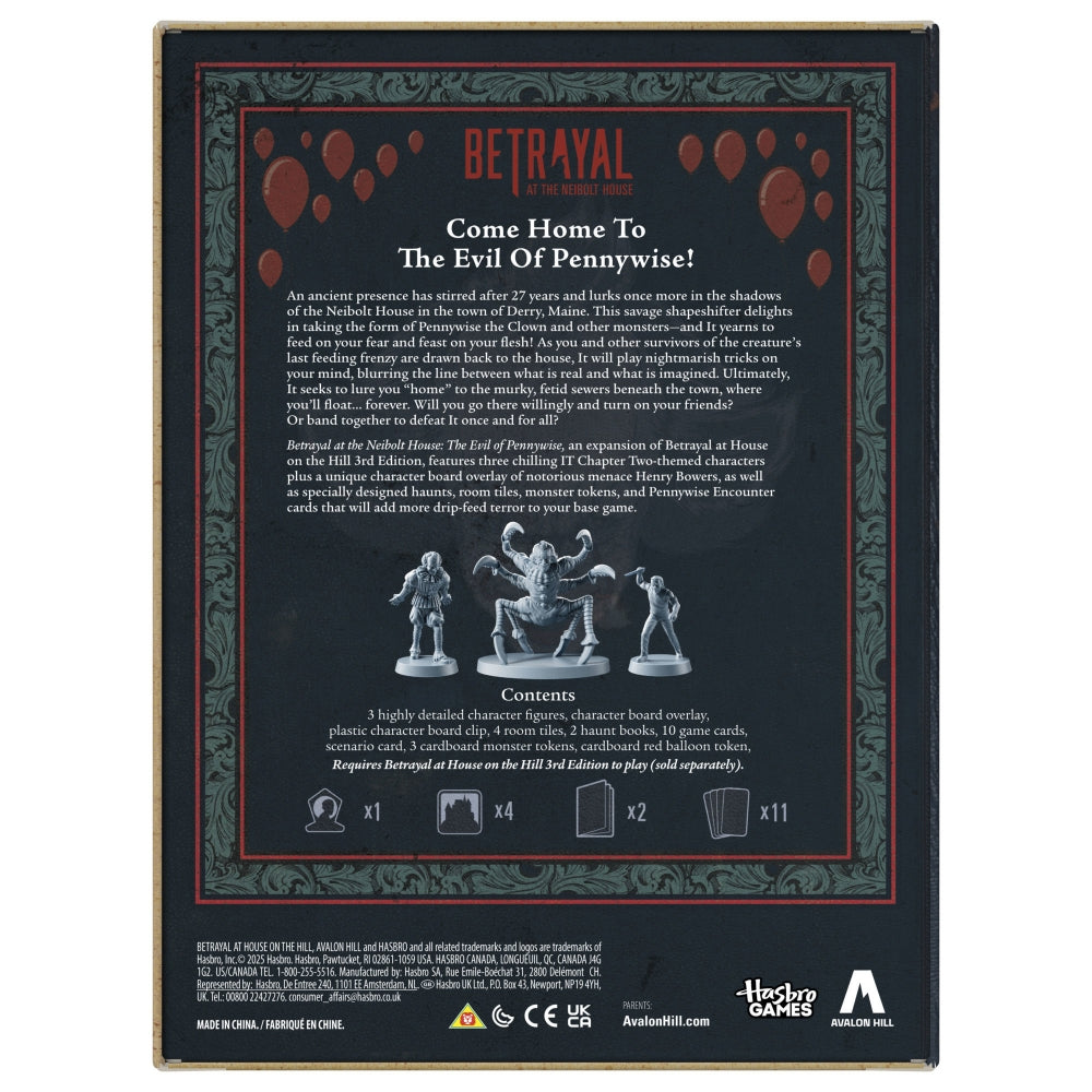 Avalon Hill Betrayal at the Neibolt House: The Evil of Pennywise Expansion