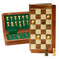 Travel Magnetic Wood Folding Chess Set, 7 inches
