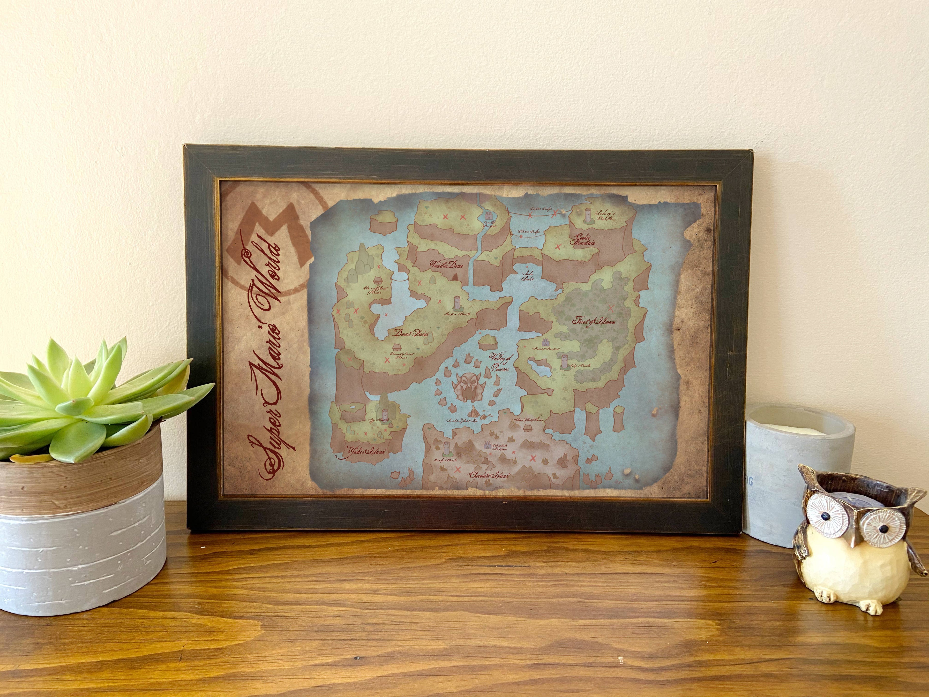 Super Mario World Map Art Print