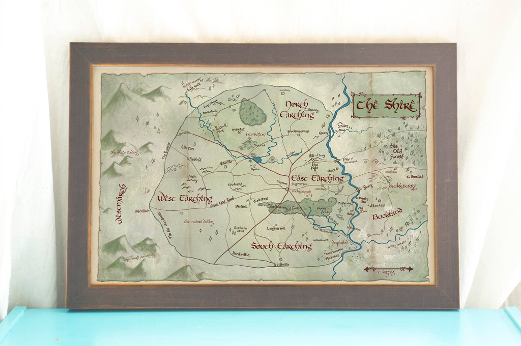Map of the Shire // 11x17 LOTR Art Print