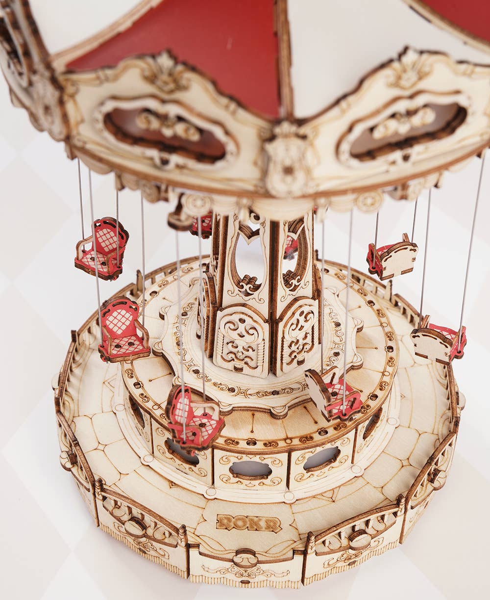 ROKR 3D Wooden Puzzles DIY Music Box Swing Ride