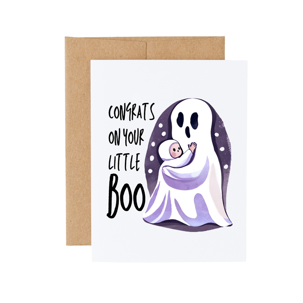 Halloween Baby Shower Congrats Card For New Baby