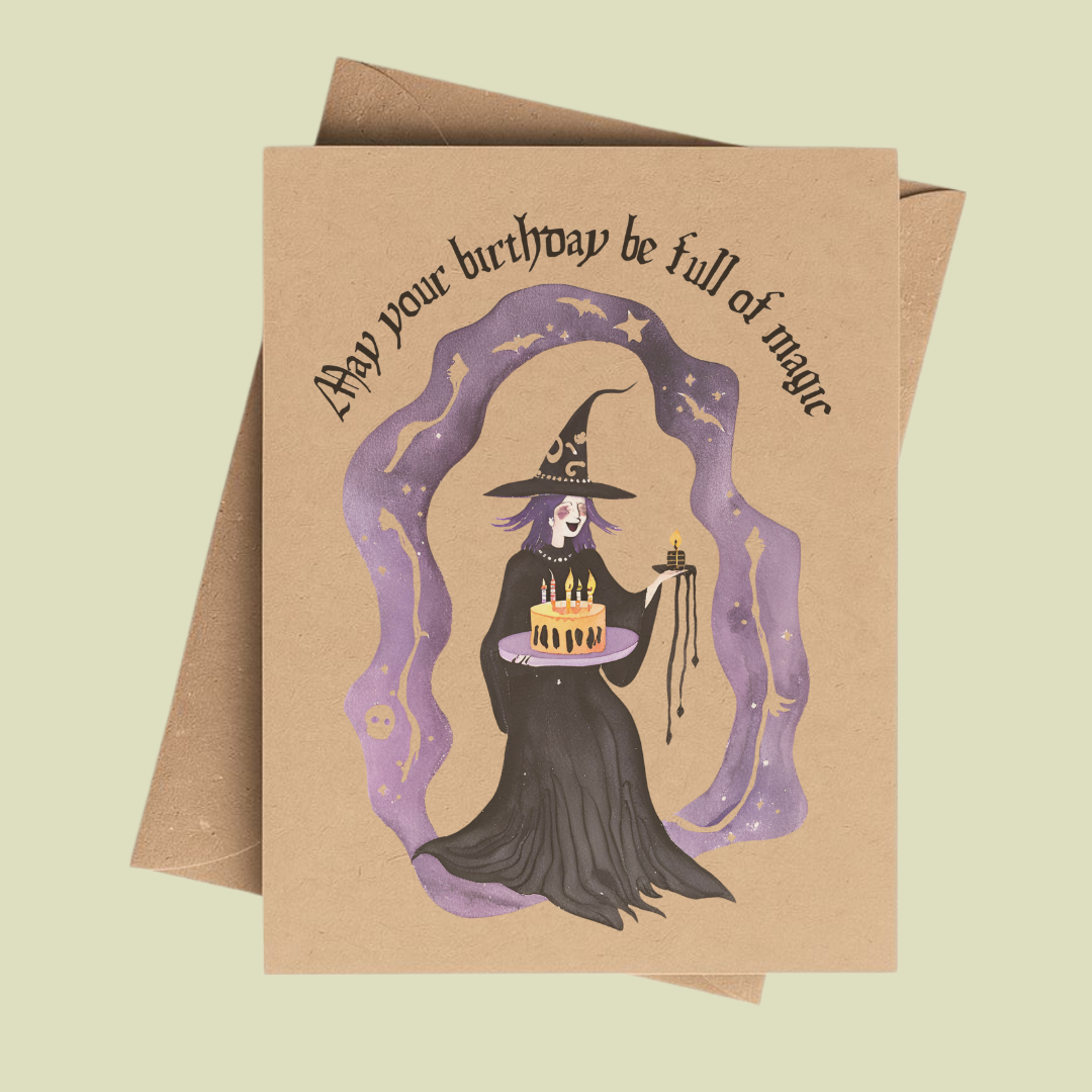 May Your Birthday Be Full of Magic Witchy Birthday Card 