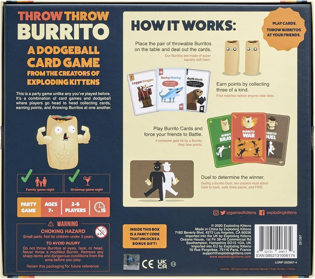 Throw Throw Burrito - The World's First Dodgeball Card Game