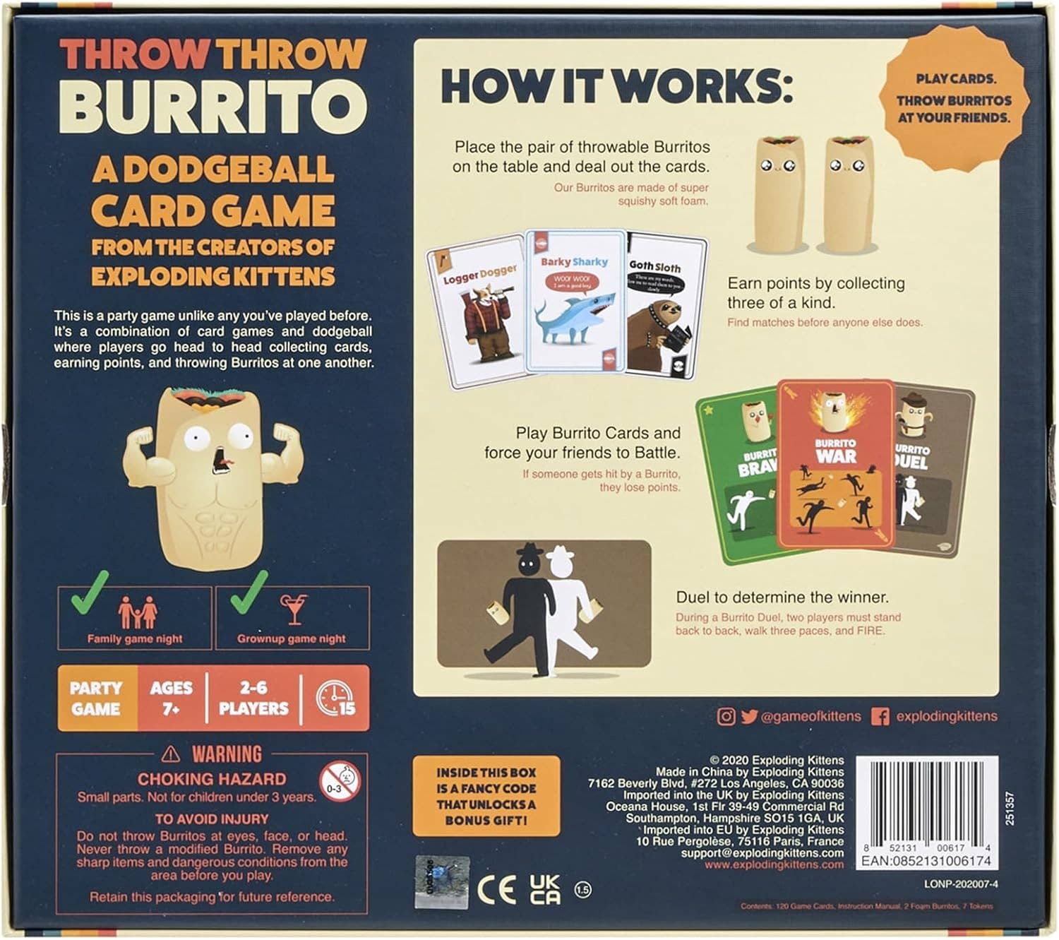 Throw Throw Burrito - The World's First Dodgeball Card Game