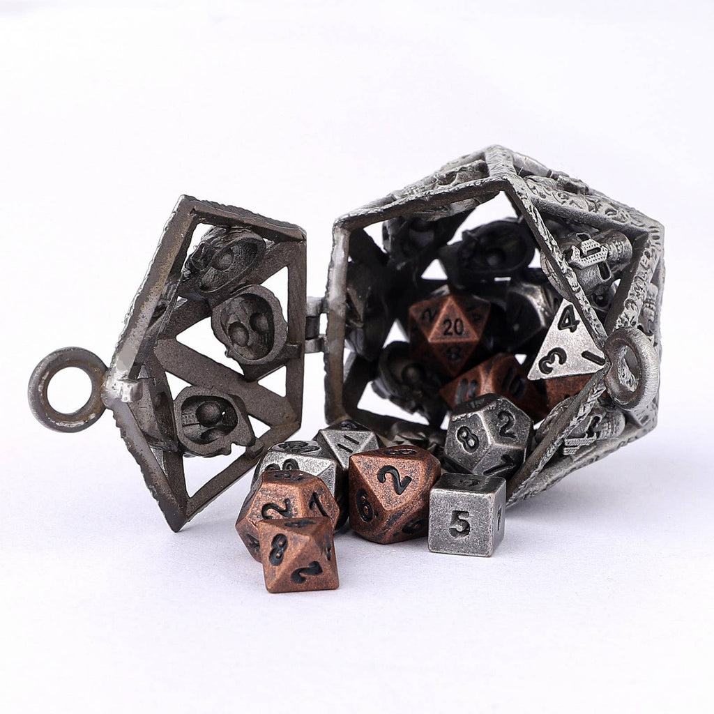 Grimskull's D20 Locket Gift Set - Ancient Silver