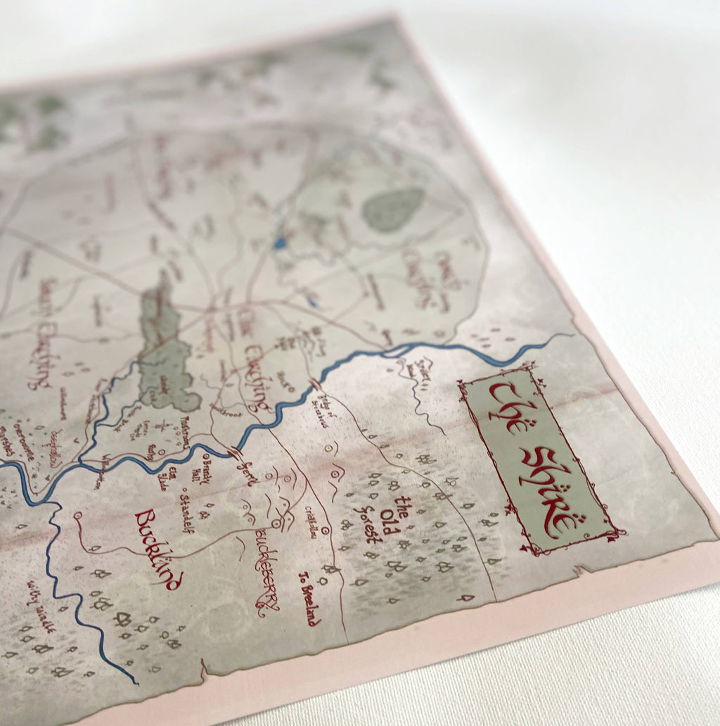 Map of the Shire // 11x17 LOTR Art Print