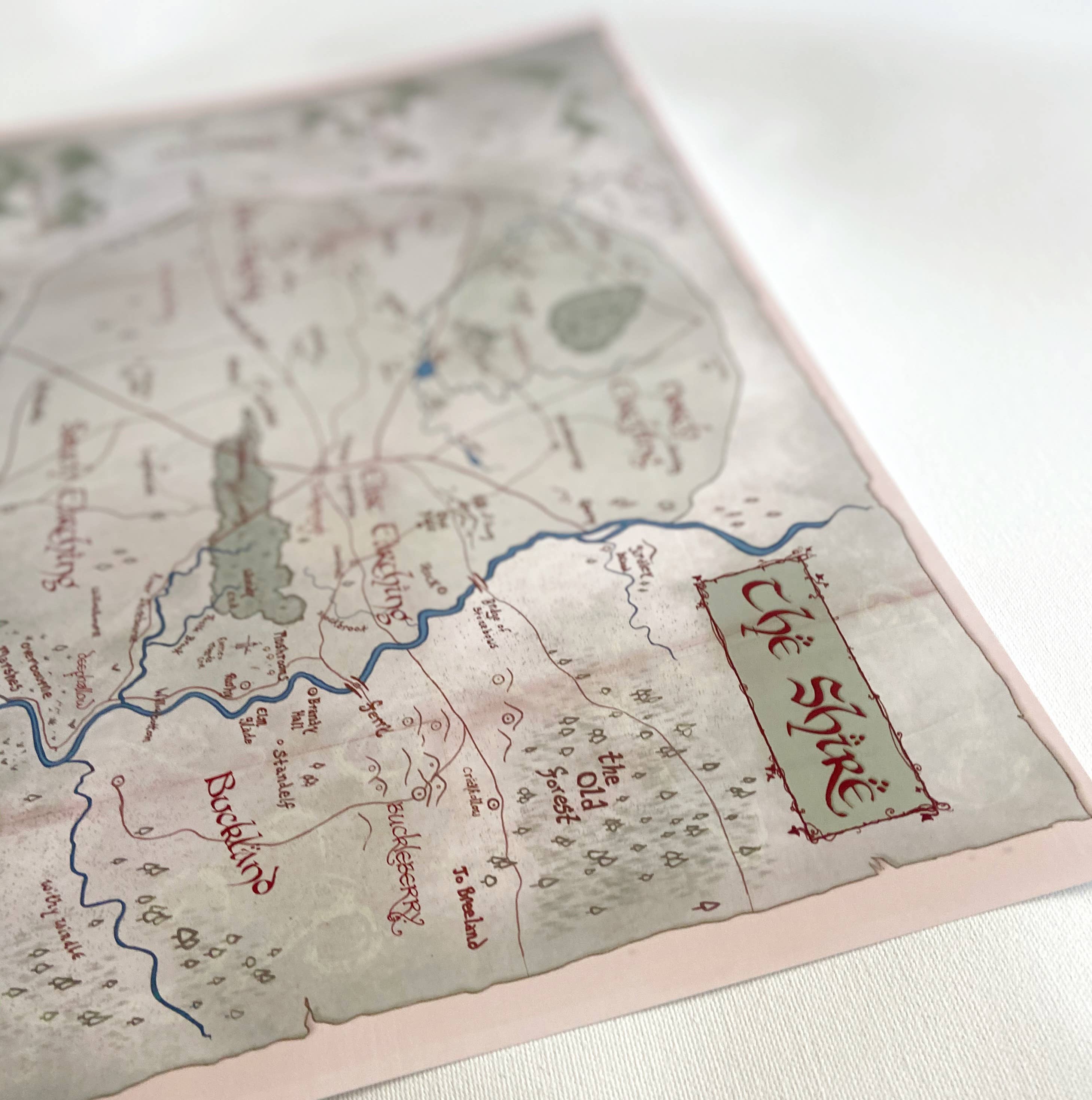 Map of the Shire // 11x17 LOTR Art Print