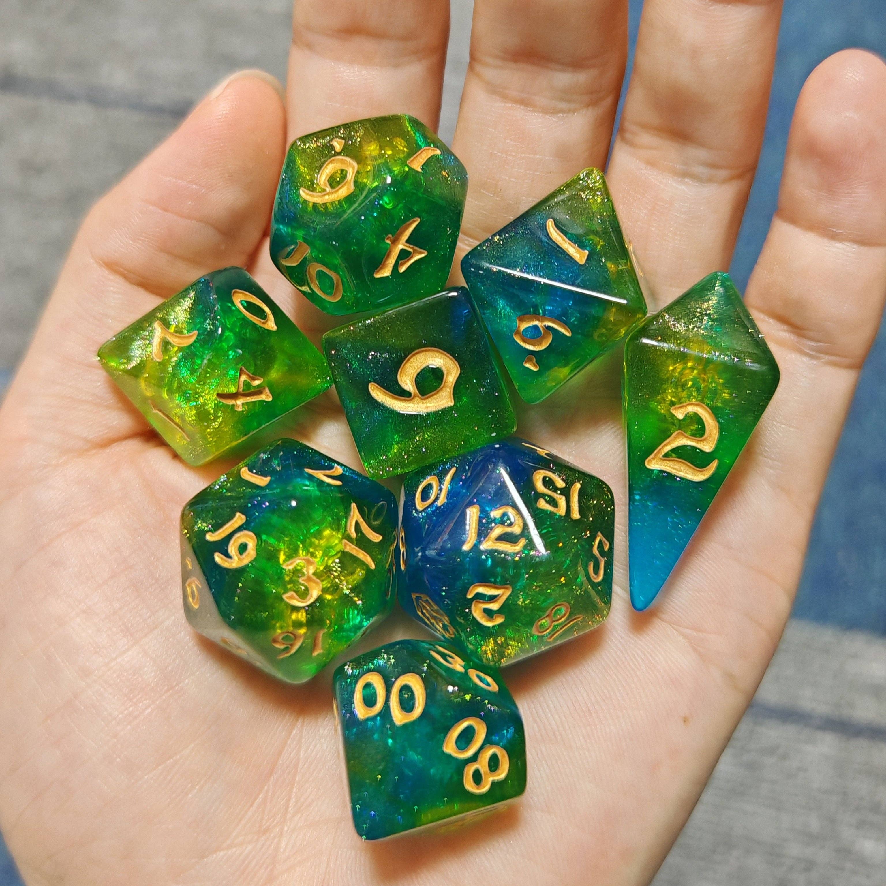 Wyrmforged Rollers - Rounded Edge 8 Piece Polyhedral Dice se