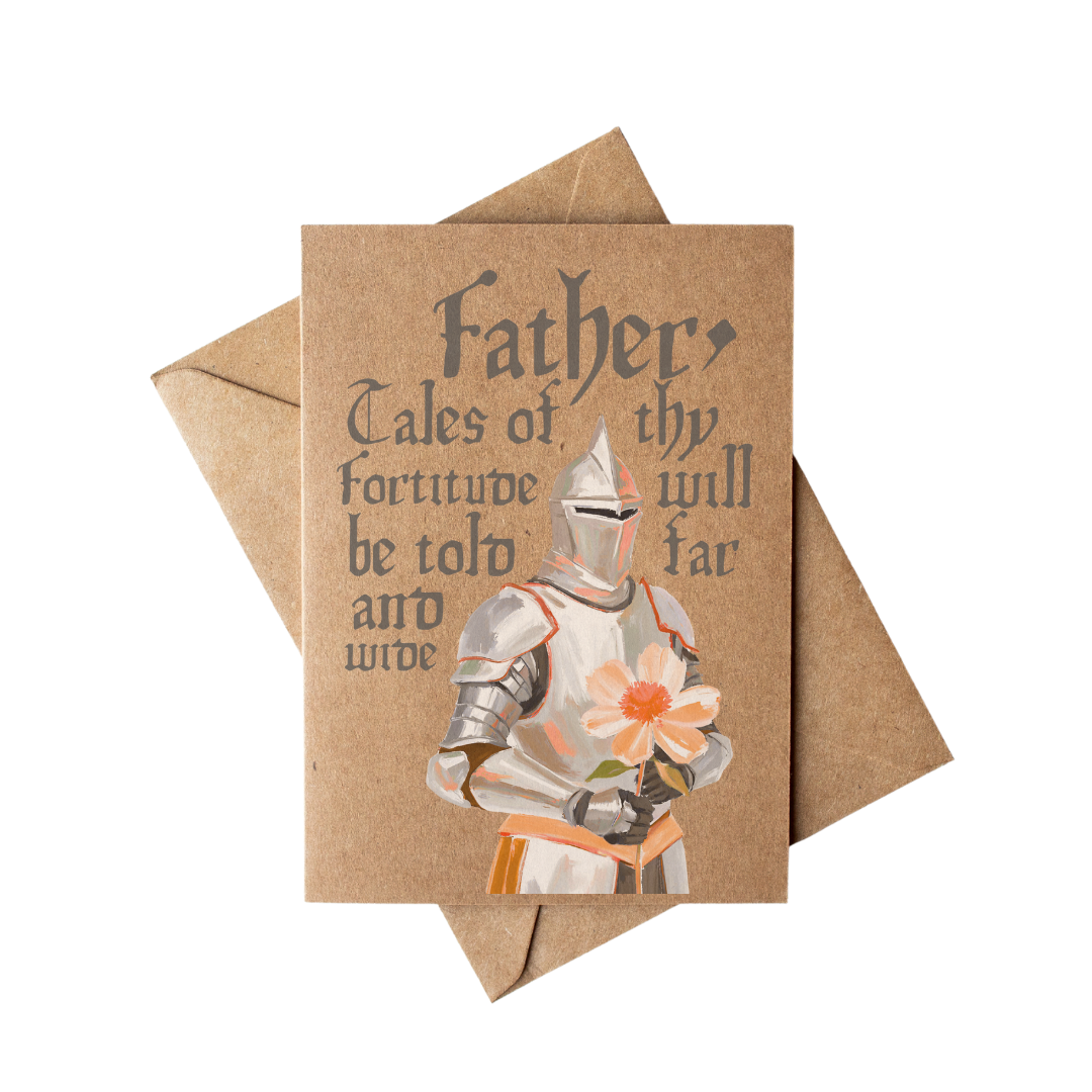 Funny Father’s Day Card for Dad with Medieval Knight