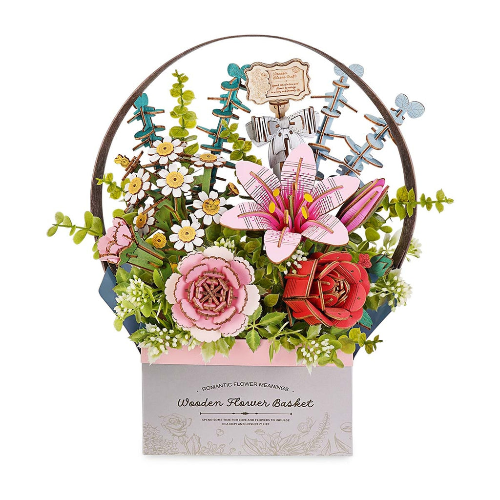 Wooden Flower Basket 3D Puzzle
