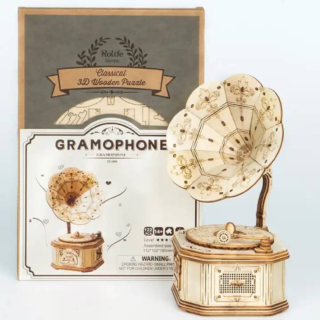 Gramophone Rokr Robotime wooden puzzle
