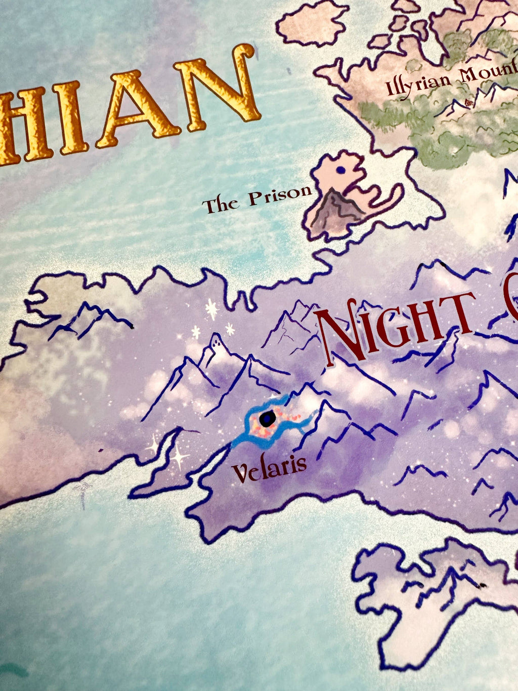 Prythian Map // Fantasy Landscapes // ACOTAR // Book Art