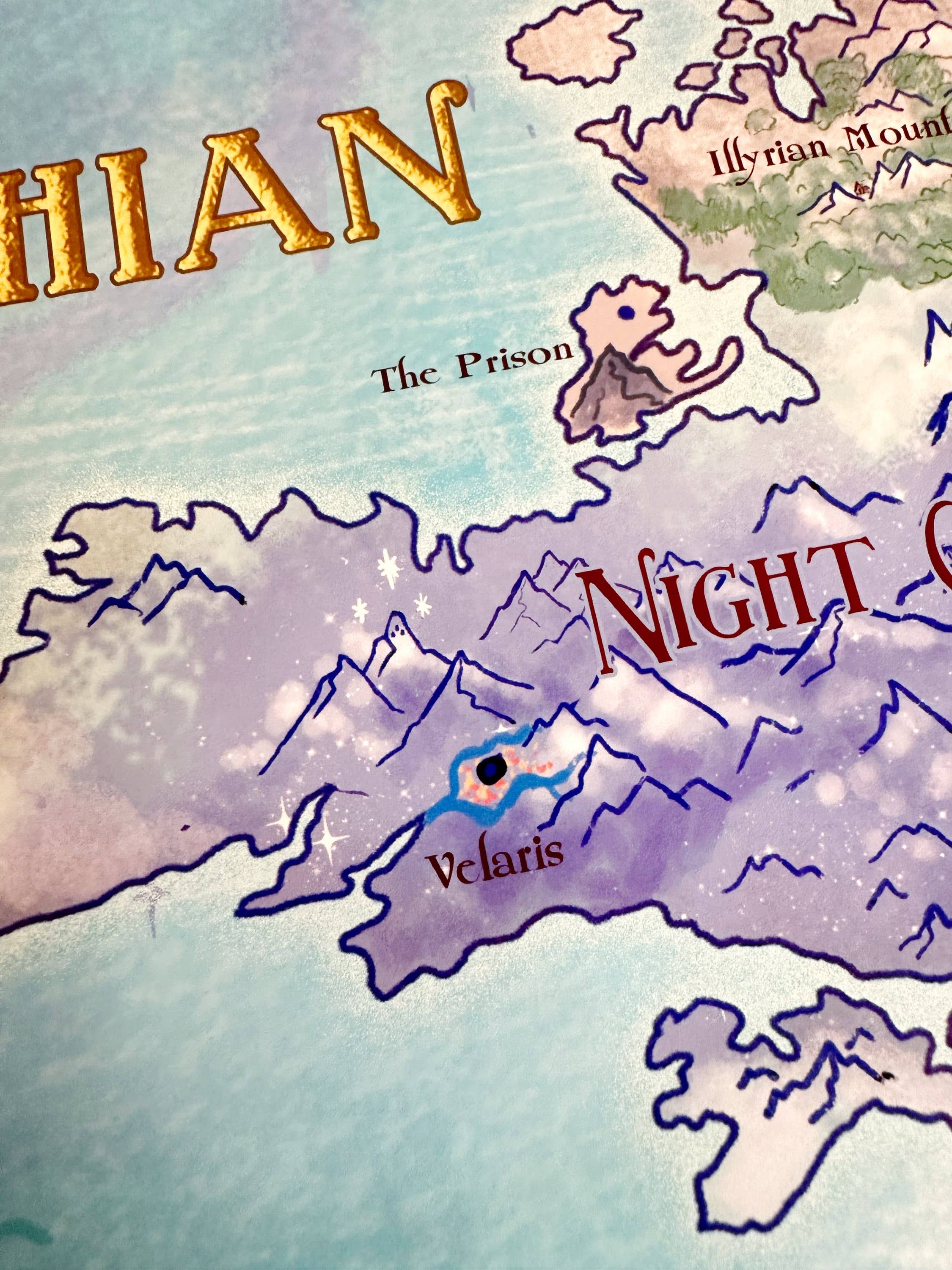 Prythian Map // Fantasy Landscapes // ACOTAR // Book Art