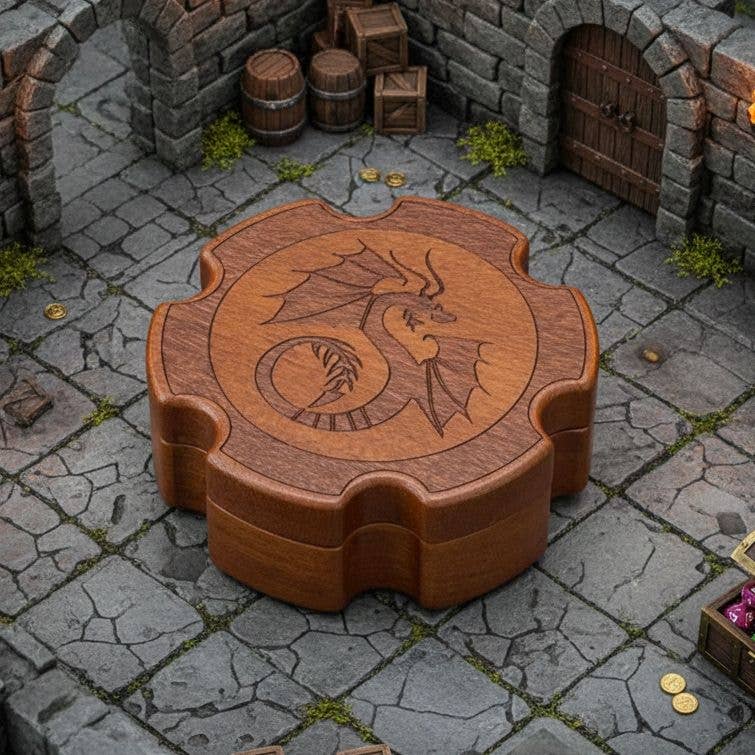 Gearlock Wood Dice Box