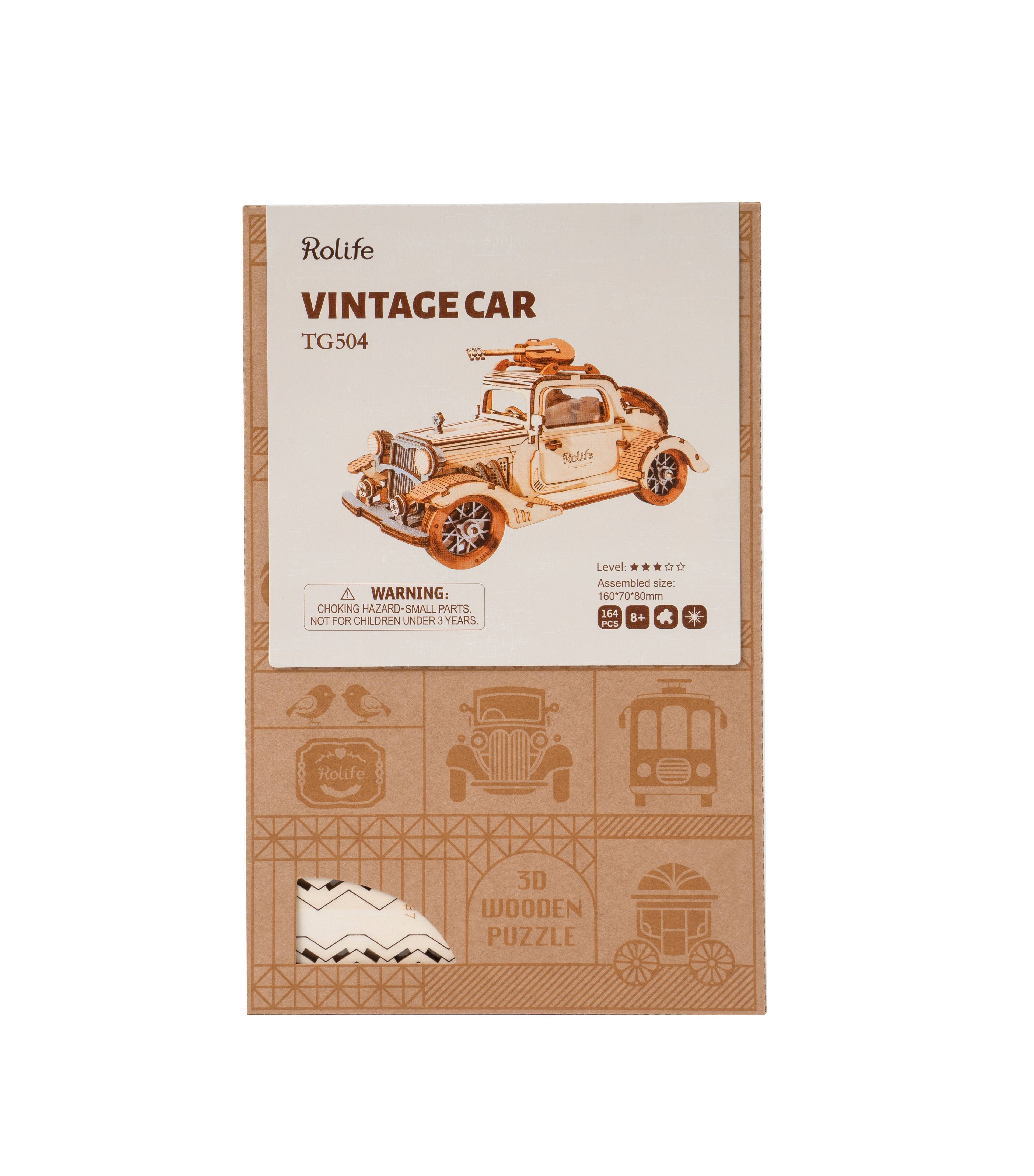 Rolife Vintage Car 3D Wooden Puzzle